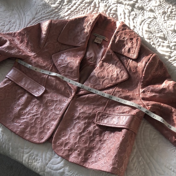 Leather Ice Pink/Rose Cropped Jacket - Picture 16 of 16
